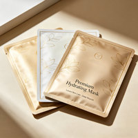 Sachets personnalisés pour masques faciaux, scellés sur trois côtés, imprimés, pour emballage cosmétique, échantillons, pochettes de rangement pour produits de beauté