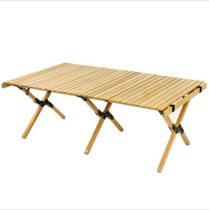 Table et chaise pliante portable, pratique <span class=keywords><strong>en</strong></span> <span class=keywords><strong>bois</strong></span> massif, pour l'extérieur, le <span class=keywords><strong>camping</strong></span>, le patio, le pique-nique, le barbecue et la conduite - Product Image 2