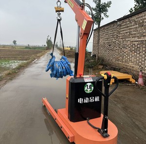 رافعة كابولية متحركة جديدة بثلاثة أذرع كهروهيدروليكية للاستخدام الداخلي والخارجي مع حبل سلكي، رافعة لوجستية للمصانع بقدرة 1 طن - Product Image 6