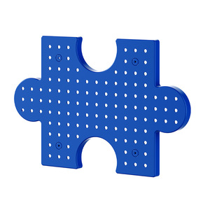 Wall Mounted Pegboard Storage Rack Puzzle Shape Adjustable Desk Organizer For Office Study Decorative Shelf - Product Image 5