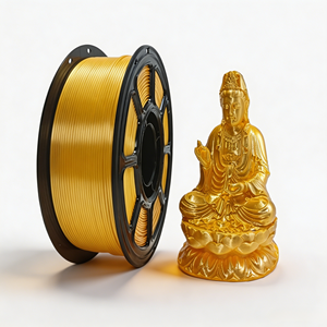 Filamento Silk <span class=keywords><strong>PLA</strong></span>+ de 1.75mm, Brillante y Antiobstrucciones, Filamento para Impresora 3D con Brillo Metálico, Bobina de 1kg (2.2lbs) - Product Image 1