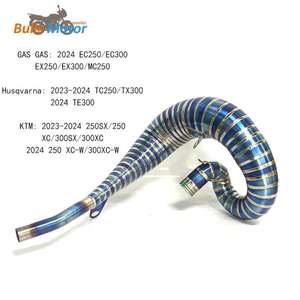 Collecteur d'échappement pour <span class=keywords><strong>GASGAS</strong></span>/HUSQVARNA/KTM 300 Tuyau d'échappement en alliage de titane Plus de soudure Tuyau d'échappement avant universel 2023-2024 - Product Image 2