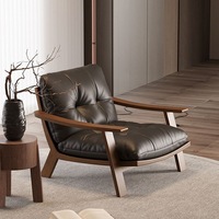 Canapé individuel en bois de frêne massif de style antique DISHI, confortable, vintage, pour salon