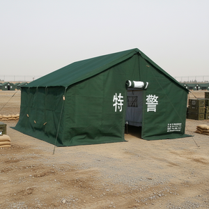 Wall Tent Four Season Steel Frame <b>Canvas</b> <b>Waterproof</b> Triple Layer 10 Person Accommodation Shelter for Outdoor Use - Product Image 1