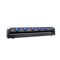 Projecteurs LED à tête mobile 6 yeux Laser RGBW avec contrôle DMX512 et indice de protection IP33 pour spectacles sur scène et en soirée