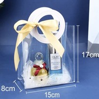Nouveau sac à main transparent haut de gamme à fond carré, sac cadeau, sac en PVC pour cadeaux de mariage, boîte d'emballage de rouge à lèvres haut de gamme