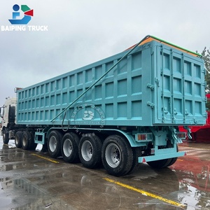 BAI PING Venta directa de fábrica de camión volquete trasero de <span class=keywords><strong>4</strong></span> <span class=keywords><strong>ejes</strong></span> 30-45m ³ y semirremolque volquete querido con función de inclinación - Product Image 2