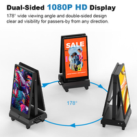 Écran intelligent Screenage, écran LCD haute luminosité 2000 nits, 43/55 pouces, résolution 1920x1080, double face, mobile, en aluminium, pour extérieur