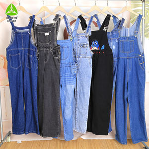 Vêtements vintage pour filles, vêtements usagés, pantalons à bretelles décontractés, vêtements d'occasion, jeans pour femmes - Product Image 3