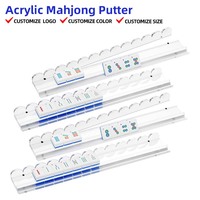 Support de Présentation en Acrylique Transparent pour Mahjong Américain, Vente en Gros Usine, Personnalisé, Haut de Gamme, Portable, Léger, Moderne, avec Poignée Coulissante