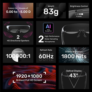   Lunettes intelligentes <span class=keywords><strong>Air</strong></span> AR, cinéma mobile virtuel 3D, enregistreur vidéo avec 4K 1080P - Product Image 3