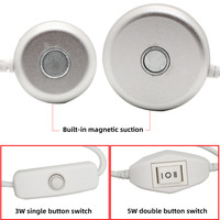 5W Mini USB Blub 1,5 M Cable USB LED luces de lectura de libros con interruptor imán lámpara de noche 3W 5W para niños dormitorio