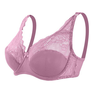 <span class=keywords><strong>Reggiseno</strong></span> Push-Up da Donna Plus Size Sexy Traspirante in Pizzo Floreale Lavorato a Maglia <span class=keywords><strong>con</strong></span> Fiocco, Ferretto e Coppe 3/4, Chiusura Posteriore, Lingerie <span class=keywords><strong>Trasparente</strong></span> - Product Image 5