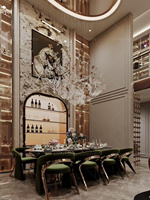 Conception d'intérieur de salon duplex de luxe moderne, service de rendu 3D professionnel, personnalisé pour les maisons de prestige