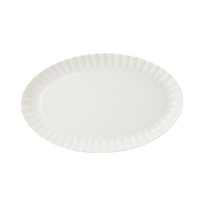 Assiette en Porcelaine Fine Style Américain à Haute Valeur Chromatique, Vaisselle Créative pour la Maison et l'Hôtel, Grande Assiette à Poisson Vapeur en Céramique Sous Glaçure Colorée