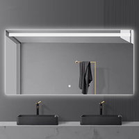 E104H60100 Luxury Magnifying Wall Backlit Bathroom Smart Led Lighted With Electronic Mirror