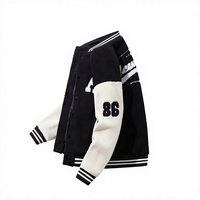 Veste de baseball universitaire personnalisée de haute qualité en laine/polyester pour homme, grande taille, avec logo frontal et caractéristiques écologiques