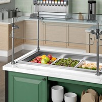 Vitrine réfrigérée commerciale à trois bacs, refroidissement statique, pour aliments froids, à vendre