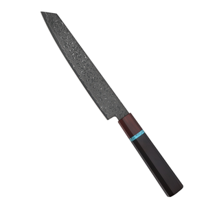 Japanese Kiritsuke Damascus Steel <b>Slicing</b> <b>Knife</b> Octagonal Ergonomic Wood Handle Turquoise Inlay Sharp Blade For <b>Slicing</b> - Product Image 1