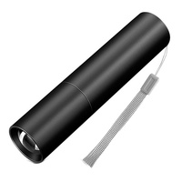 Mini lampe torche portable rechargeable ultra-lumineuse multifonctionnelle de poche avec zoom pour le camping en alliage d'aluminium 100-200m