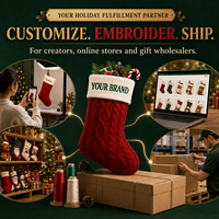 Chaussettes de Noël en velours de luxe personnalisées avec noms, impression à la demande, petites commandes, directement de l'usine