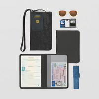 Porte-documents de voiture en cuir PU imperméable noir pour documents de véhicule, cartes d'assurance