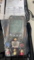 Kit Básico Testo 550s, Manómetro Digital Inteligente de 2 Válvulas con Sondas de Temperatura con Cable, Garantía OEM de 1 Año, 0564 5501 01