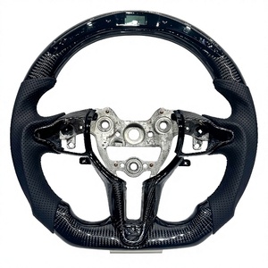 Volante de Fibra de Carbono con LED para Auto, Envío Gratis, Entrega Directa desde Almacé<span class=keywords><strong>n</strong></span> en EE. UU., Compatible con Hyundai Elantra <span class=keywords><strong>N</strong></span> I30N I20N - Product Image 1