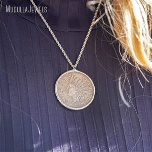 הלחמה ארצות הברית הגברת החירות אהבה מטבע שרשרת תליון אופנה וינטג משובח מצופים שרשרת נירוסטה תכשיטים - Product Image 5