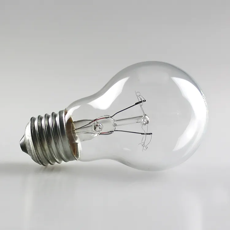 Lâmpada incandescente transparente A60 A55 40w 60w 75w 100w E27 B22 para fabricantes de lâmpadas luces focos
