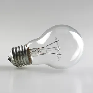 A60 A55 40w 60w 75W 100W E27 B22 Clear Incandescent Light Bulbs Lamp Manufacturers Luces Focos Incandescent Bulb