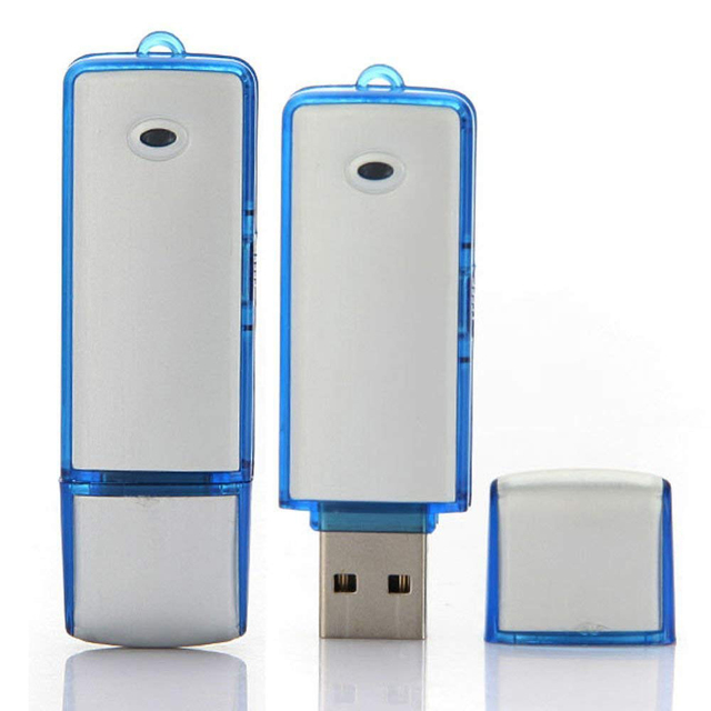 2 in 1 Mini Digital Voice Recorder Dictaphone Rechargeable Recording USB 2.0 Drive Sound Audio Recorder 150 Hours WAV PQ141