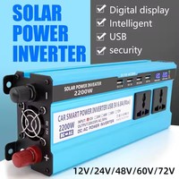 Inversor de Corriente Automotriz de Onda Sinusoidal Modificada 500W/1200W/1600W/2200W/3000W/4000W DC12V 24V a 220V Inversor y Convertidor