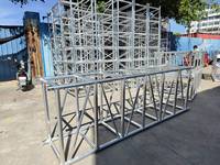 Ensemble de treillis empilable et peu encombrant à connexion par raccordement, conception modulaire portable à assemblage rapide pour spectacles itinérants et expositions de festivals