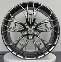 Jantes de voiture de sport Mingyue 17 18 19 20 pouces PCD5X110 ET35 style trèfle Flow Forming Hyper Black pour Alfa Romeo