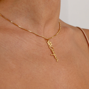 Nuovo nome personalizzato in acciaio inox lettera collana ciondolo gioielli placcato oro per regalo di compleanno maschile femminile - Product Image 3