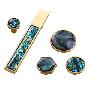 Huoxiang Hardware European Style Brass Cabinet Handles Rectangle Drawer <b>Knobs</b> Durable Furniture Hardware - Product Image 2