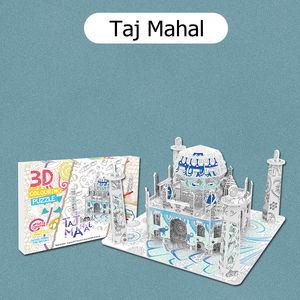 Vente chaude DIY Éducatif <span class=keywords><strong>Taj</strong></span> <span class=keywords><strong>Mahal</strong></span> Construction Célèbre <span class=keywords><strong>Puzzle</strong></span> en papier <span class=keywords><strong>3D</strong></span> coloré EPS pour enfants unisexes Jouets DIY - Product Image 6