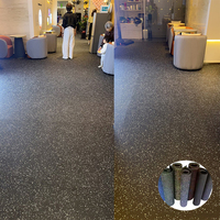 Revêtement de sol de salle de sport en caoutchouc d'absorption des chocs d'intérieur, recyclable, durable, en matériau EPDM SBR, épaisseur de 3 à 12 mm, tapis certifié CE