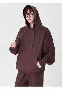 Jersey personalizado con capucha en blanco sólido de ajuste holgado de algodón de alta calidad para hombre - Product Image 5