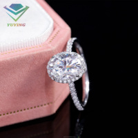 Bague de luxe personnalisée ovale en or 14 carats avec diamant de laboratoire certifié 3 carats pour femme, bijoux fins de mariage