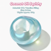 Balle sensorielle souple et fluide en gros aux États-Unis, anti-stress, à l'huile de coco, scintillante, remplie de liquide perlé, jouet à presser