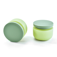 Pot cosmétique de luxe vide 250g pour emballage cosmétique de crème avec couvercles épaississant les pots en plastique bleus à large bouche pour la crème pour le visage