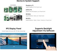 Layar Sentuh Kapasitif Waveshare 8 inci DSI untuk Raspberry Pi 5/4B/3B/CM3/3+/4 Panel IPS 1280 Optical Bonding Toughened
