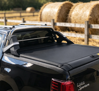 Couverture de benne de camionnette enroulable de qualité supérieure, imperméable, résistante aux déchirures, en PVC avec support de barre transversale pour Ford F150 Toyota Hilux Pickup