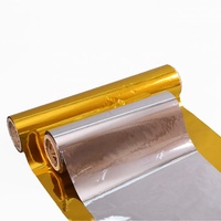 Film de laminage thermique brillant souple en PET métallisé couleur or, résistant à l'humidité, en rouleau, pour carton à laminage à chaud