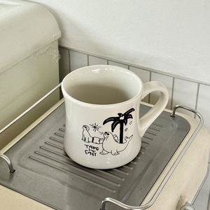 Wholesale Beach Theme Palm Tree Coffee Cup Ceramic Mug Custom Logo Printed - Product Image 4