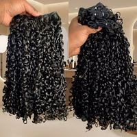 Extensions de cheveux brésiliens haut de gamme 12A Grade Fumi, Super Double Drawn, vierges, cuticules alignées, boucles Funmi Pixie, couleur naturelle