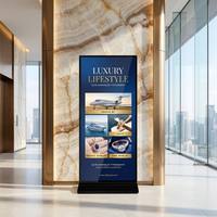 Kiosco Publicitario Digital de Pantalla Completa con Soporte de Pie, Pantalla Táctil LCD Interactiva de 55, 65, 75, 85 y 98 Pulgadas para Vestíbulo de Hotel