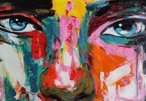 Lienzo de pintura al óleo con textura gruesa para mujer, figura y retrato, <span class=keywords><strong>arte</strong></span> de pared - Product Image 4